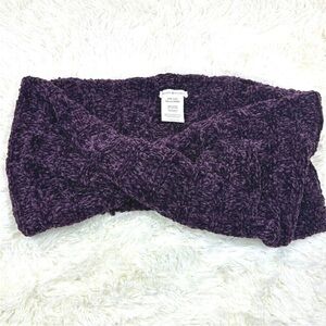 Peace & Pearls Purple Chenille Infinity Scarf